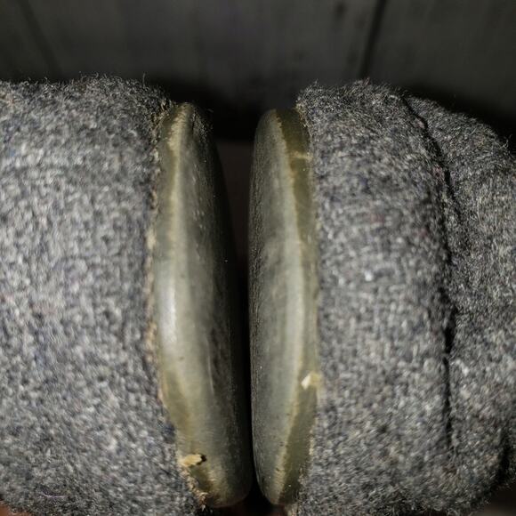 GUC, Girls Blowfish Gray Tweed style flats w/ metal toned button accents, Sz 13. - Picture 10 of 11